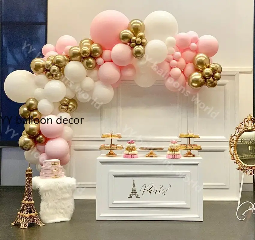 Сделай Сам Арка Малыш Металлический Золотой Конфетти Свадьба Вечеринка ребенок