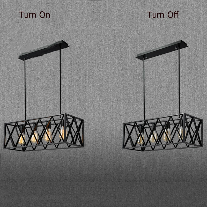 Винтажный светильник в стиле лофт железная люстра клетку для бара паба кафе