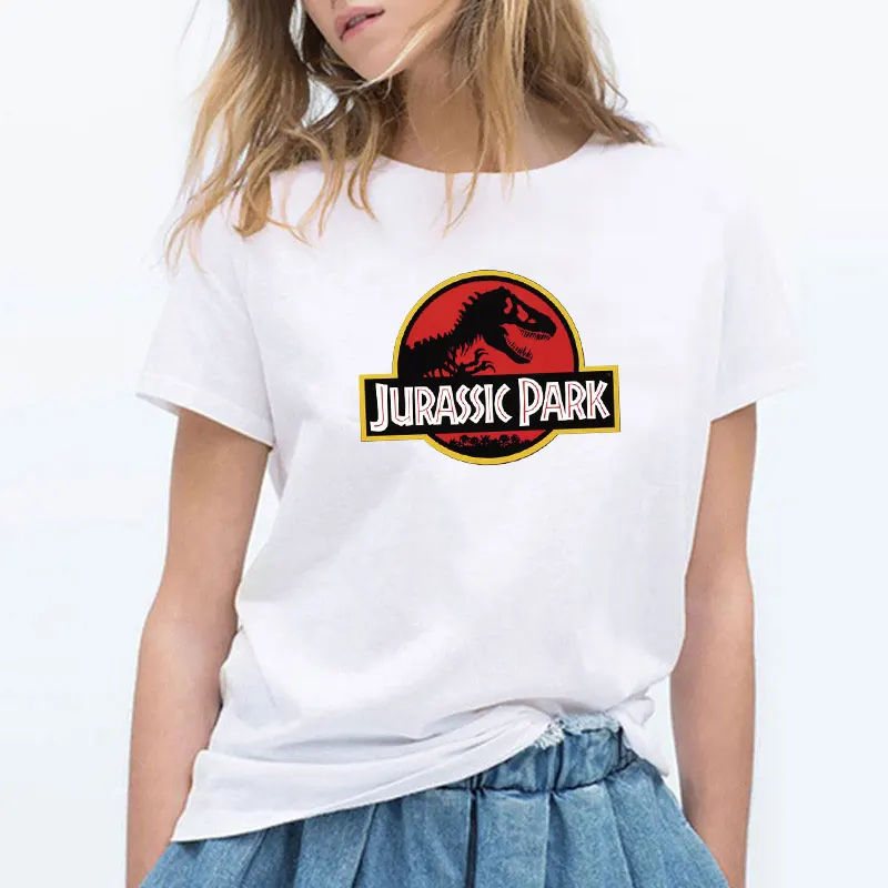 Jurassic Park женские футболки летняя футболка с короткими рукавами и буквенным принтом уличная Футболка женская футболка больших размеров женская S-2XL