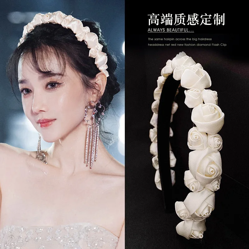 Buy Hair Clip Hairpin For Women Girl Camellia Flower Floral Rose Fabric Korean Handmade Fashion Head Accessories Barrette Wholesale