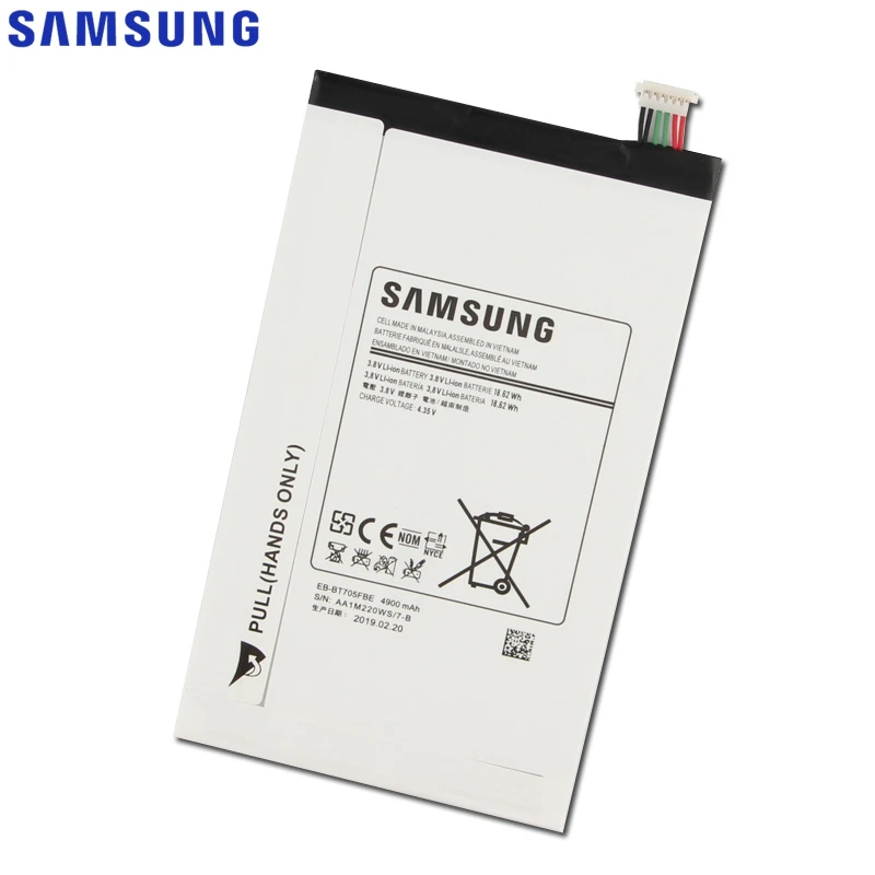 Оригинальная сменная батарея samsung EB-BT705FBE EB-BT705FBC для Galaxy Tab S 8,4 T705 T700 настоящая батарея для планшета 4900 мАч