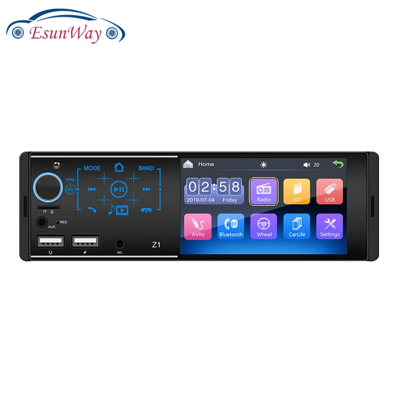 Автомагнитола MP5 с сенсорным экраном 4 1 дюйма мультимедийный плеер поддержкой