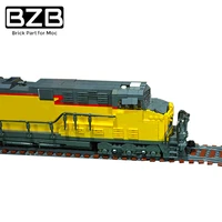 bzb moc city electric train high tech es44ac train track building block model kids toys diy brick parts brithday best gifts