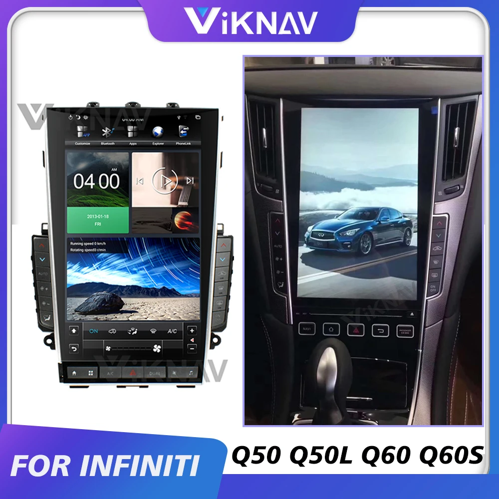 

Вертикальный экран автомагнитолы для infiniti q50 q50l q60 q60s 2012 2013 2014 2015 2016 2017 2018 2019 2020 2021 android