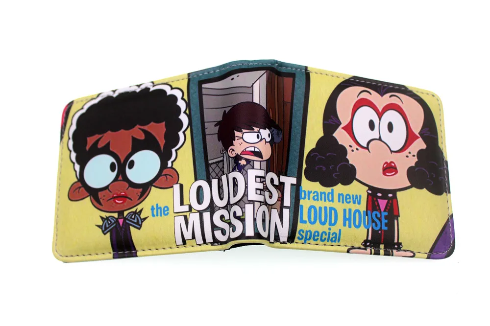Кошелек из искусственной кожи с рисунком «The Loud House Lincoln» для мальчиков и девочек с карманом на молнии для монет, короткий двойной держатель для карт, кожаный кошелек с принтом
