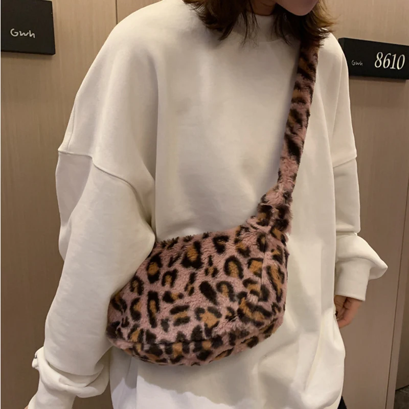 Зима Наплечная Сумка из искусственного меха новый девочек мягкой ткани с