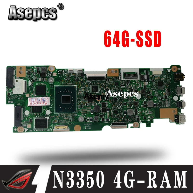 С N3350 CPU 4G RAM 64G SSD материнская плата для ноутбука For Asus Vivobook Flip TP401NA TP401N TP401MA TP401M 100%