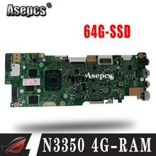 С N3350 CPU 4G RAM 64G SSD материнская плата для ноутбука For Asus Vivobook Flip TP401NA