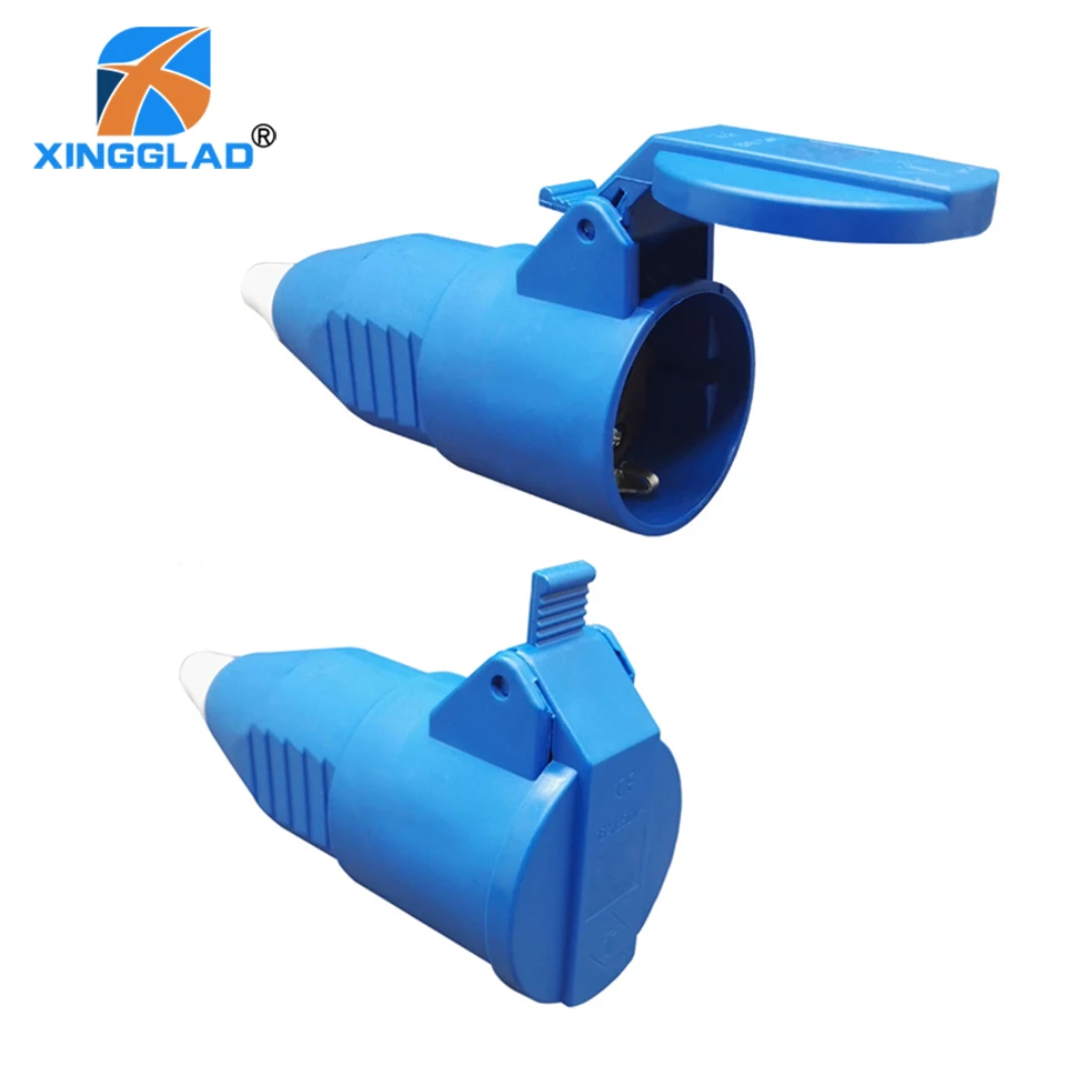 Европейский водонепроницаемый IP54 Круглый 2Pin Электрический силовой женский