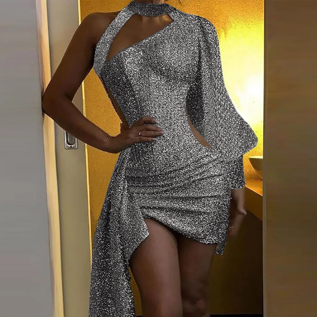 2020 женское облегающее платье с круглым вырезом однотонное Пышное Платье длинным