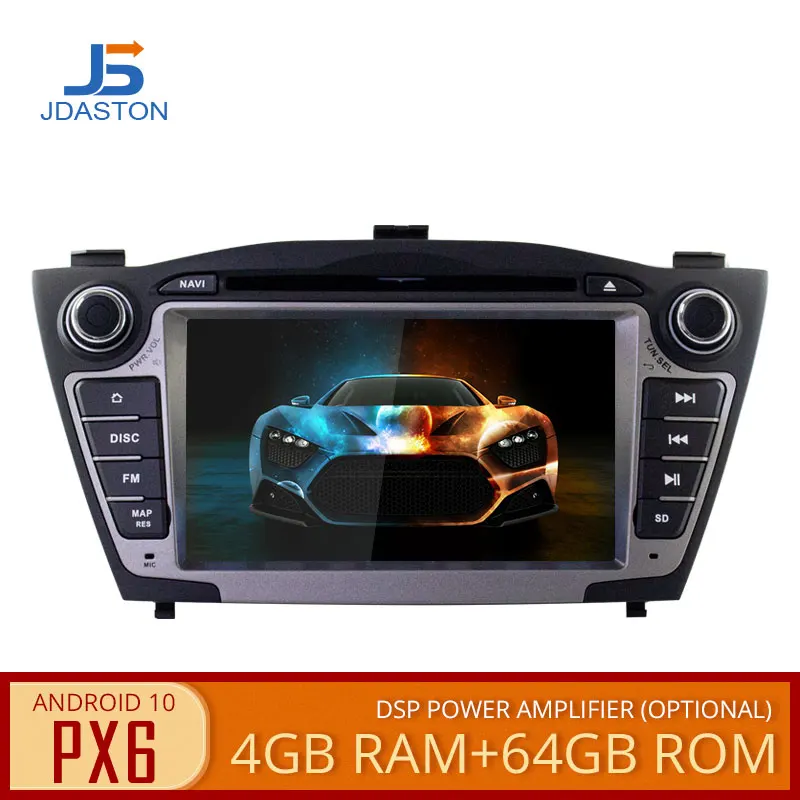 Автомобильный DVD-плеер JDASTON Android 10 для Hyundai IX35 TUCSON 2009-2013 мультимедийный плеер с