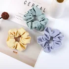 1 шт. атласные шелковые Однотонные резинки для волос, эластичные резинки для волос, женские аксессуары для волос для девочек, резинка для волос с держателем для конского хвоста