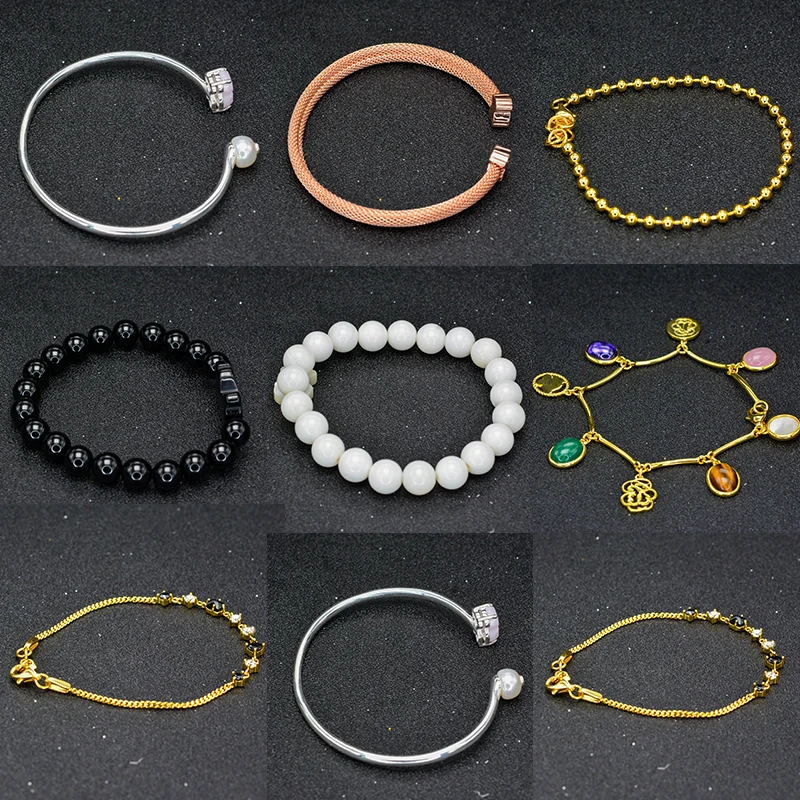 

2021 New Women's Hand Bracelets Heart 925 Sterling Silver Original Couple Love Pearl Tennis Luxury Jade Retro Fashion Jewelry