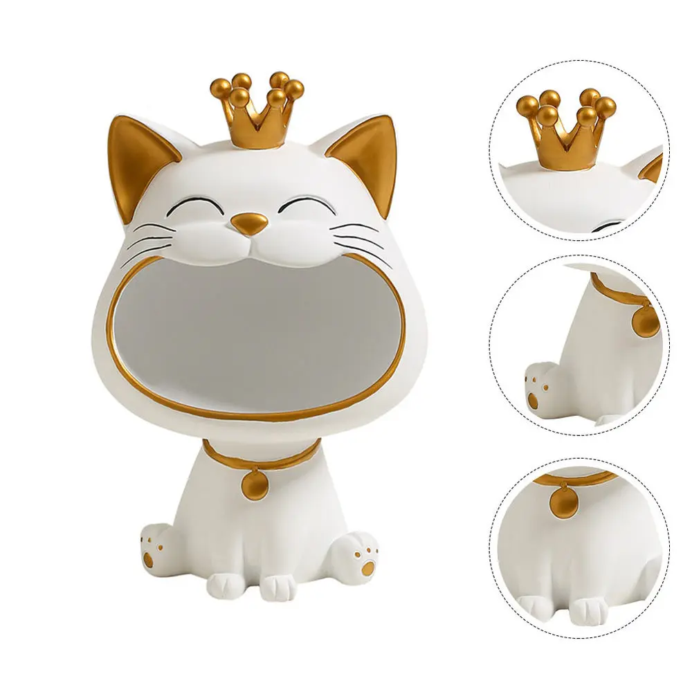 

1Pc Stylish Food Holder Decorative Home Storage Container Chic Tray White