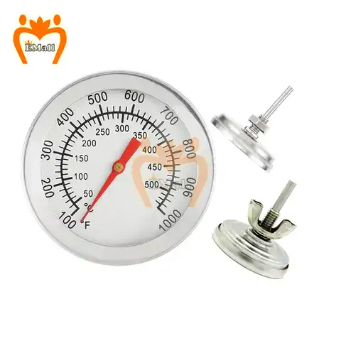 Термометр для барбекю и духовки, кухонный измеритель температуры пищи для мяса на гриле, Зонд из нержавеющей стали с двойным датчиком 50-540 ℃