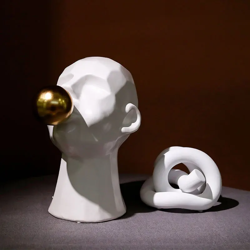 

Современная светильник Роскошная Статуэтка с пузырьковой головкой, простая модель для комнаты, дома, гостиной, ремесла, абстрактные фигурк...