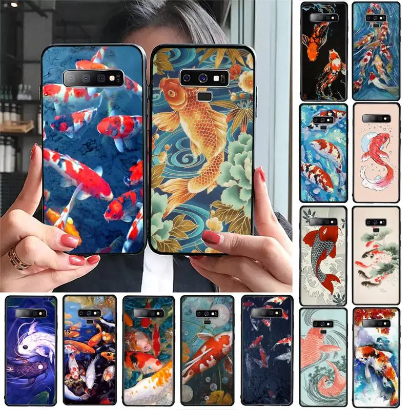 

FHNBLJ Chinese Koi Fishes Phone Case For Samsung Galaxy S20 S10 Plus S10E S5 S6 S7edge S8 S9 S9Plus S10lite 2020