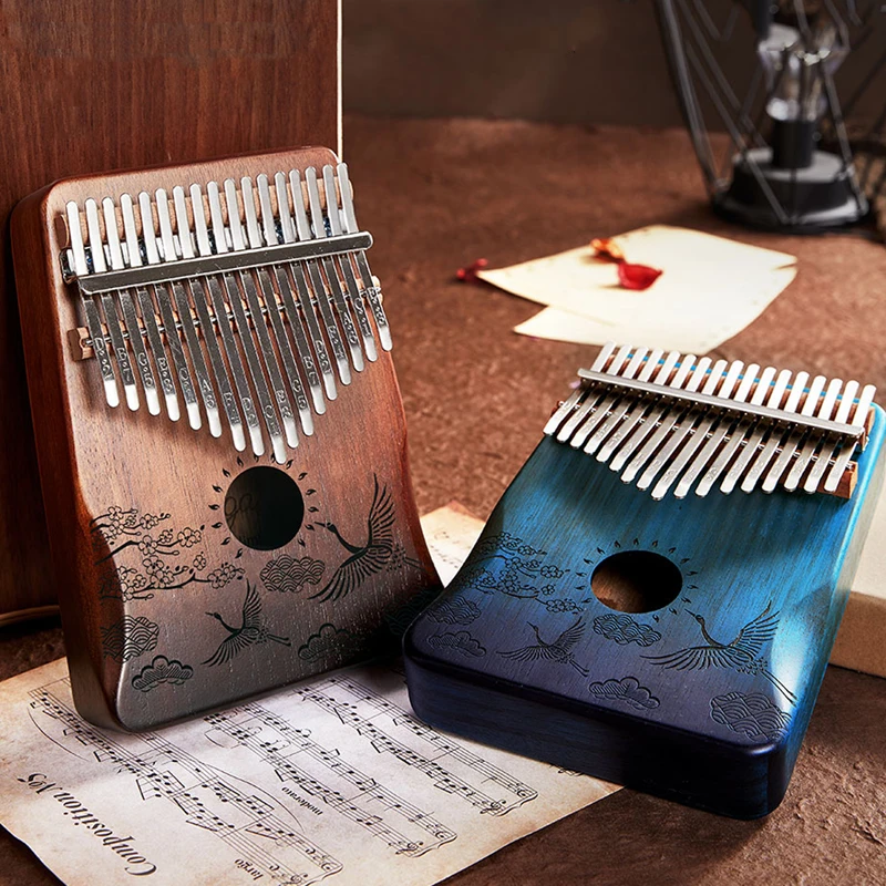 Kalimba 17 клавиш большой палец фортепиано красное дерево Mbira Музыкальные