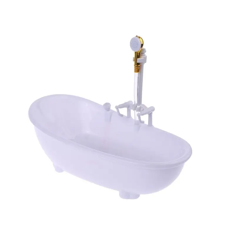 W 1/6 Dollhouse Miniatures Electric Bathtub Furniture Bathroom Accessories Kids Pretend Toy - Цвет: W