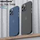 Ультратонкий матовый чехол 0,3 мм для телефона iPhone 12 Mini 11 Pro Max XS XR X 6 6S 7 8 Plus SE 2020, противоударный тонкий мягкий жесткий полипропиленовый чехол