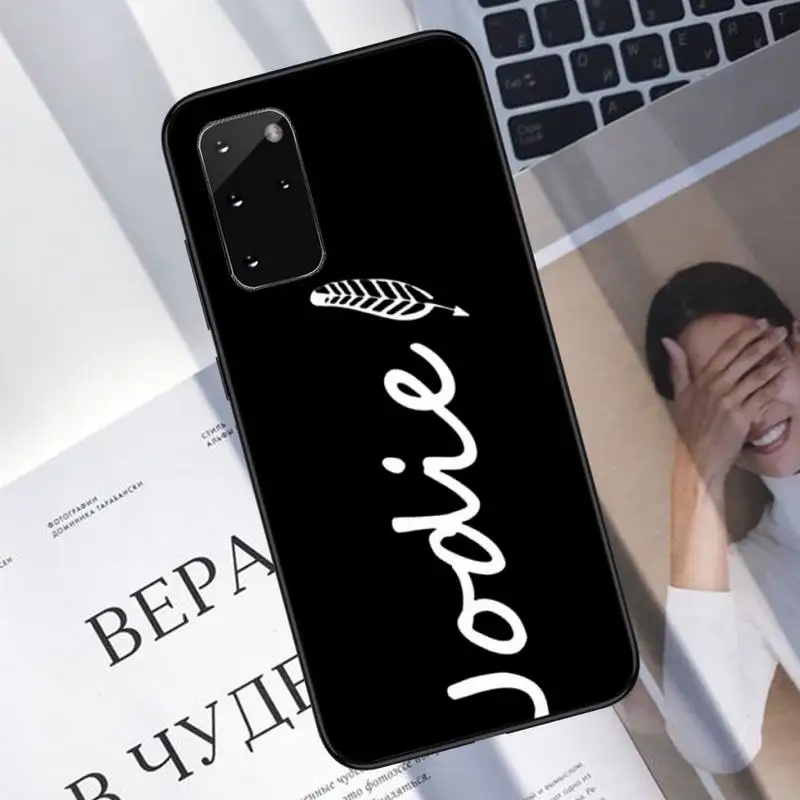 

PERSONALISED INITIALS Name BLACK Phone Case For Samsung A40 A31 A50 A51 A71 A20E A20S S8 S9 S10 S20 Plus note 20 ultra