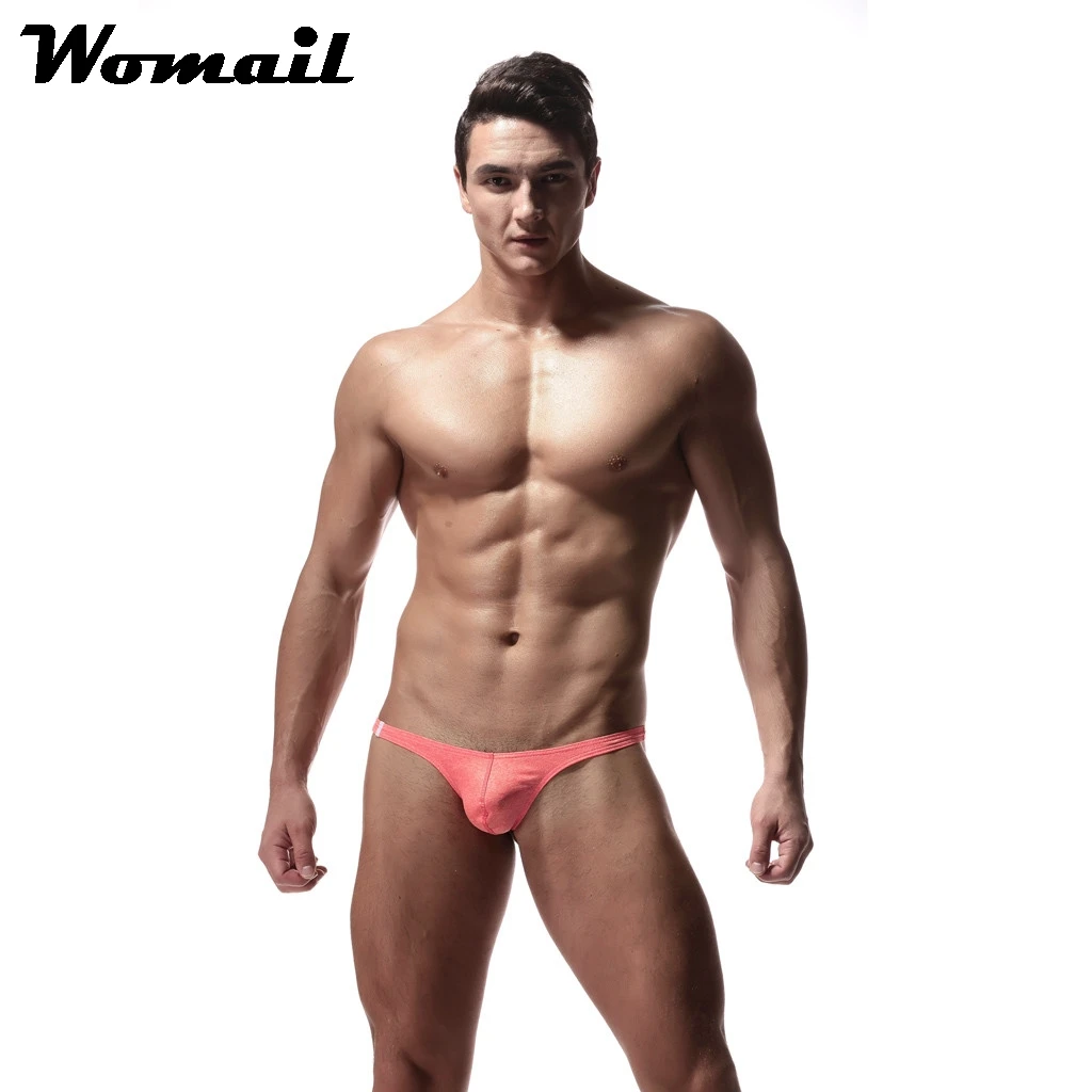 Женские Мужские плавки мужское сексуальное нижнее белье однотонные Трусы