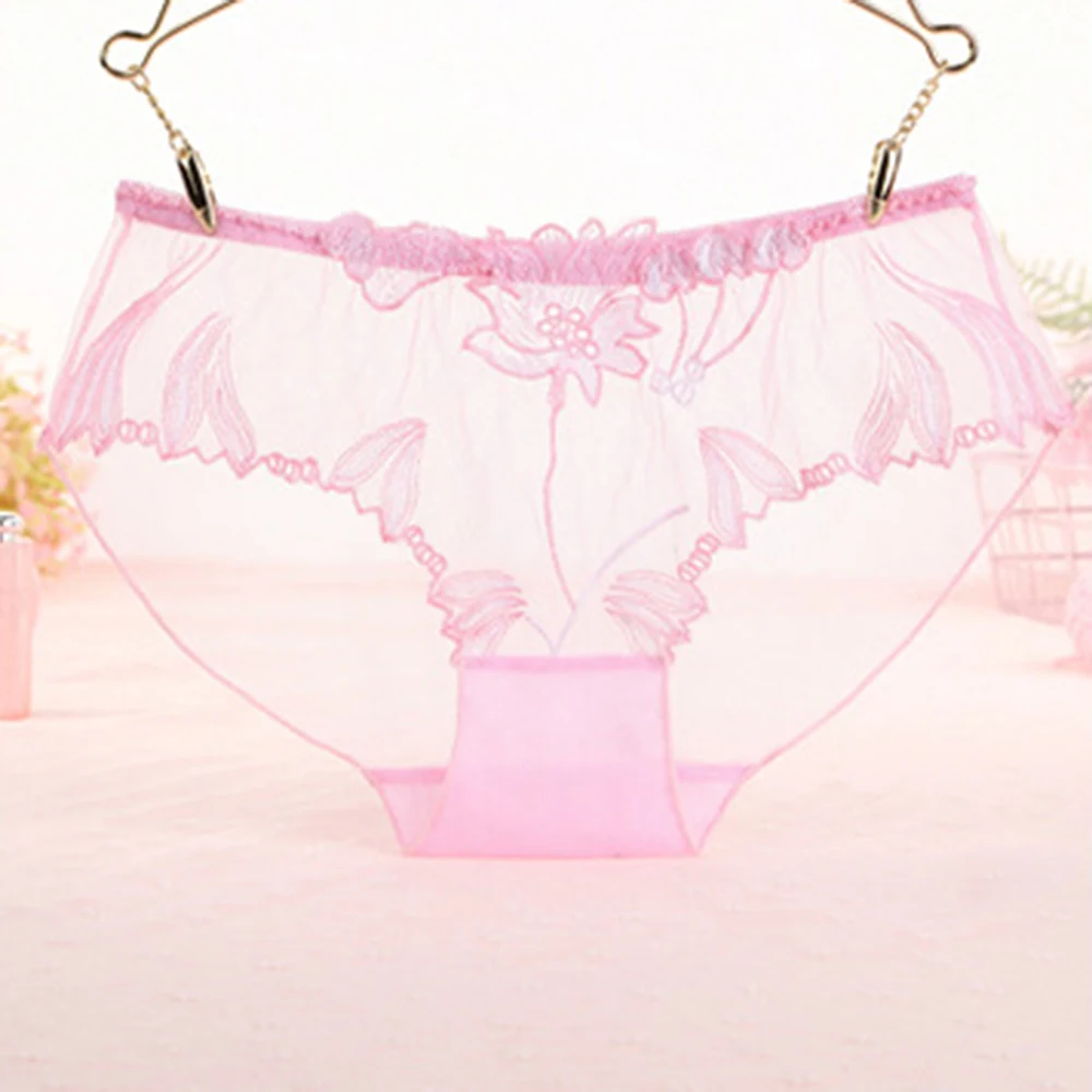 Бесшовные кружева сексуальная Чистая Пряжа трусики с низкой талией в искушение
