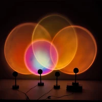 atmosphere led night light sunset lamp projector rainbow for home bedroom background wall usb table decoration bulb