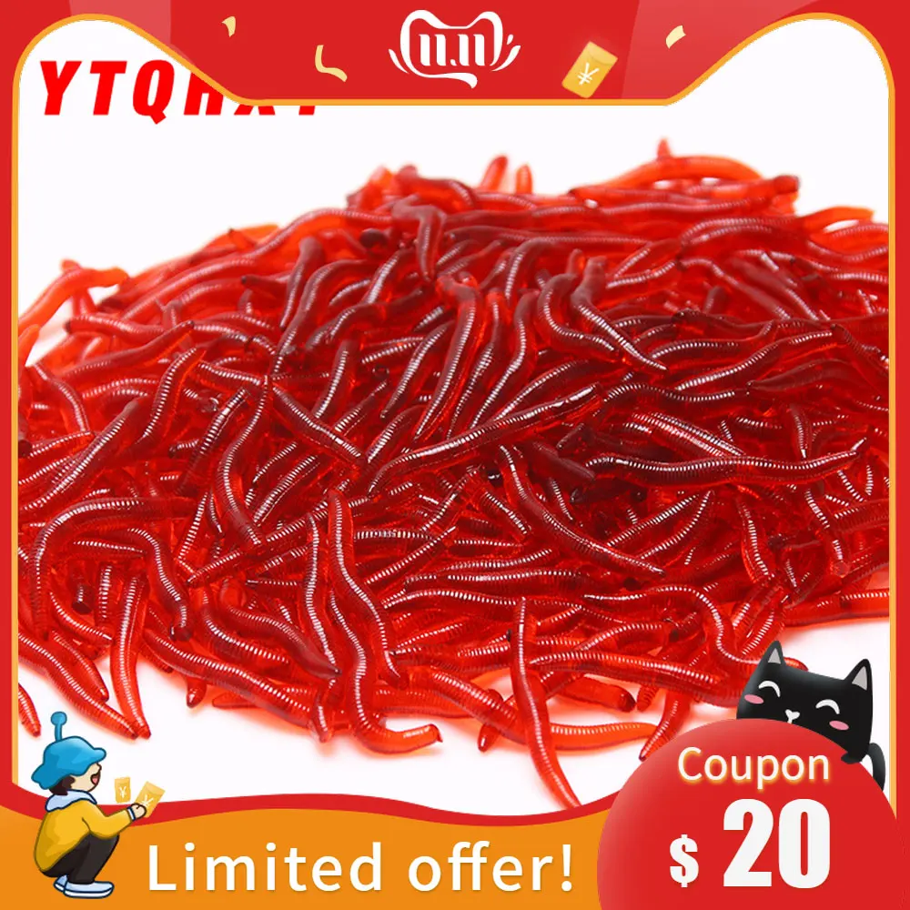 Рыболовная Приманка Мягкая приманка в виде червей 3 5 см 100 шт./лот земляной червь