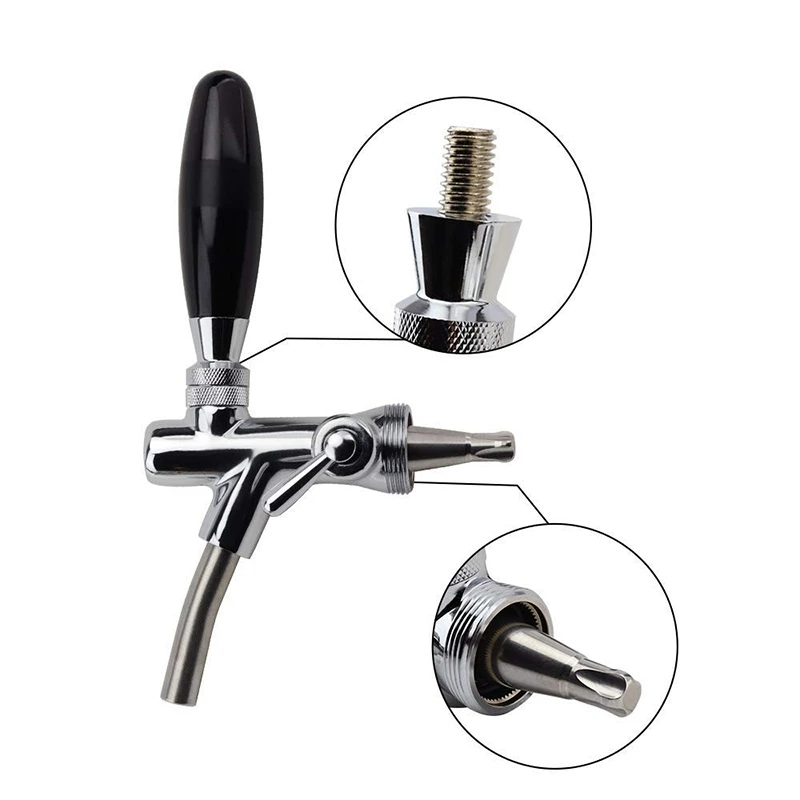

Stainless Steel Mini Keg Tap Dispenser with Adjustable Beer Tap and Mini Co2 Regulator Keg Charger Home Brew Beer Accessories