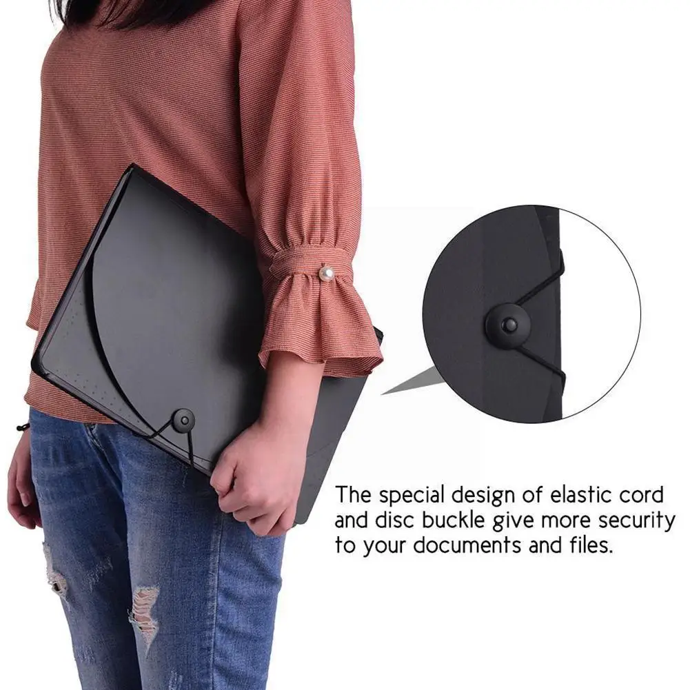 

A4 Rainbow Color 12-layer Folder With Lid Expandable Office Organ Folder File Stand Bag Pocket Organizer Waterproof Documen P3k6