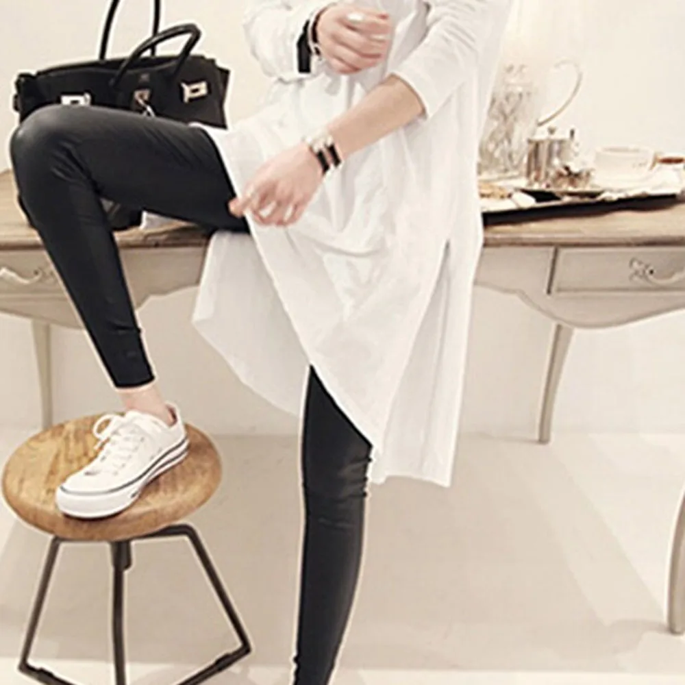 

T-Shirt Casual Long Sleeve Single Regular Plain Asymmetric Split Round Neck 2021 New Style Suit Spring Summer Women