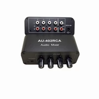 multi source rca mixer stereo audio reverberator audio switch switcher 4 input 2 output driver headphone volume control