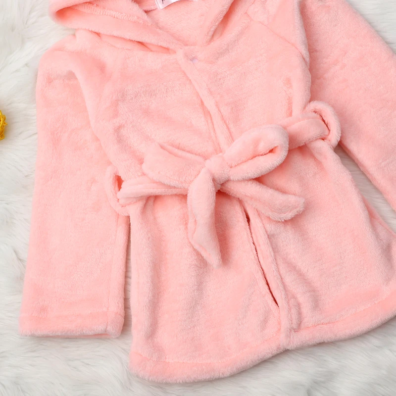 От 1 до 6 лет мягкие теплые пижамы для маленьких мальчиков и девочек банный халат с