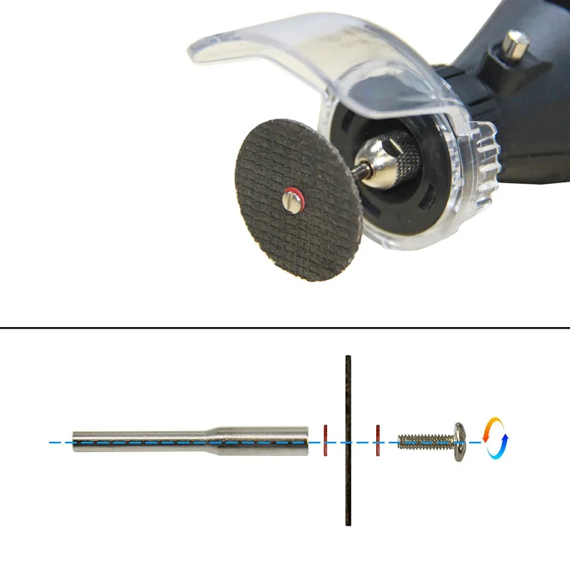 TASP 40pcs Fiberglass Reinforced Metal Cutting Disc Abrasive Cut Off Wheel Set Rotary Tool Accessoreis with 3.2mm Mandrel | Инструменты