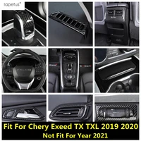for chery exeed tx txl 2019 2020 air ac vent gear shift handle bowl head light window lift cover trim carbon fiber accessories