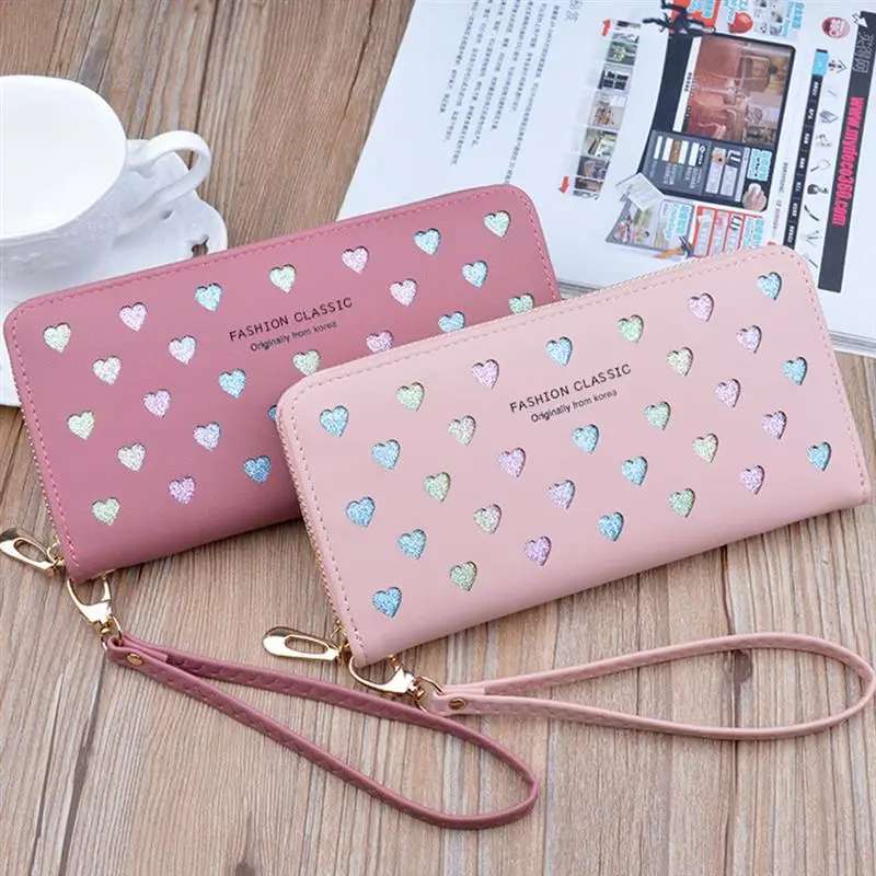 2019 модные женские кошельки простые на молнии черный белый серый красный длинный