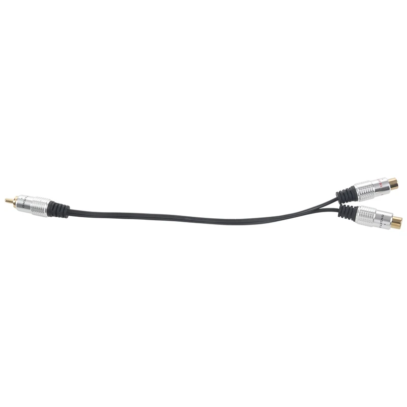 2X Металлический Переходник RCA мама-двойной 2-RCA папа с золотым покрытием сплиттер