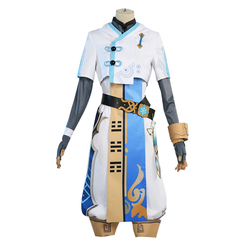 Anime! Genshin Impact Chongyun Game Suit Handsome Uniform Cosplay Costume Halloween Carnival Party Outfit For Unisex 2020 NEW images - 6