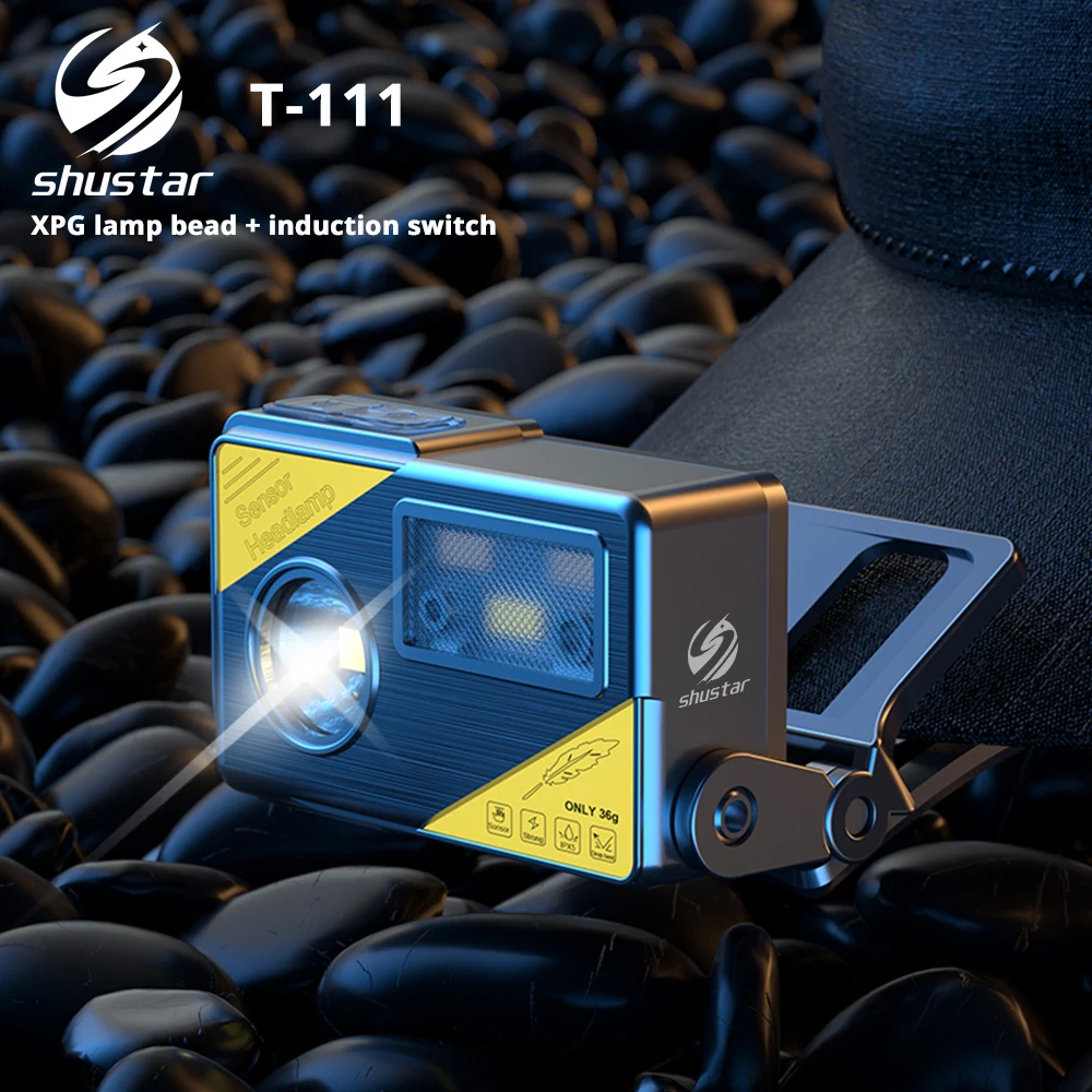 Супер яркий Перезаряжаемый XPG светодиодный налобный фонарь с сенсорным