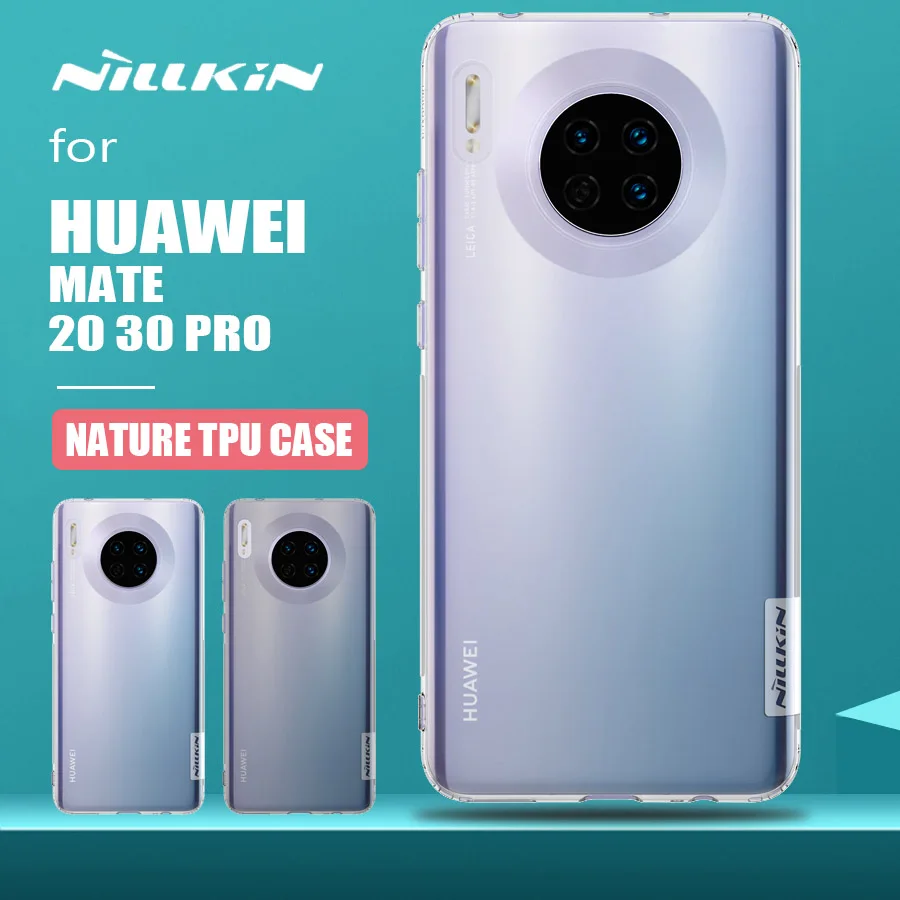 Чехол Nillkin из ТПУ для Huawei Mate 30 20 Pro тонкая прозрачная Мягкая силиконовая задняя