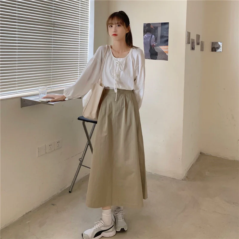 Юбка А-силуэта средней длины для женщин весна-осень 2021 |