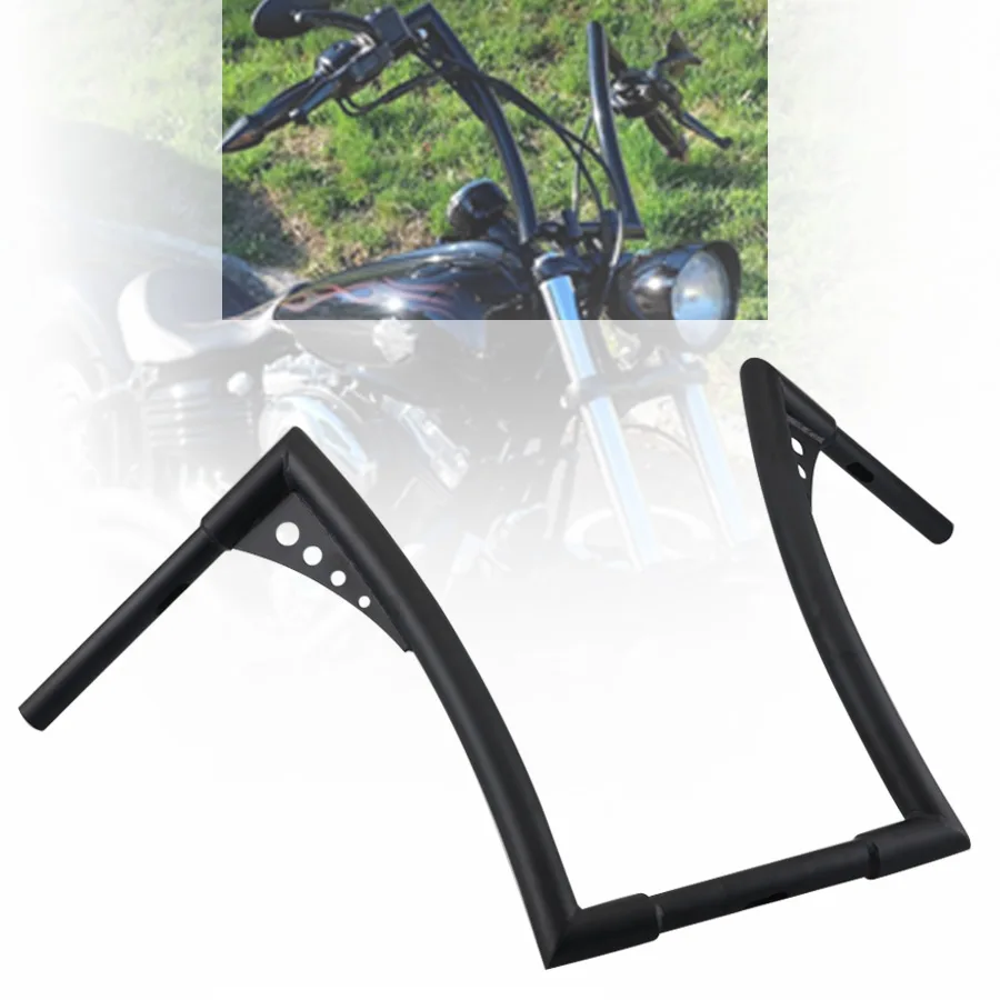 Мотоцикл Винтаж 1 &quotчерный хром 16&quot Ape вешалка руль для Harley Dyna FLHT FXST Softail FLSTF XL Touring