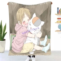 kid natsume and nyanko sensei throw blanket sheets on the bed blanket on the sofa decorative lattice bedspreads sofa covers