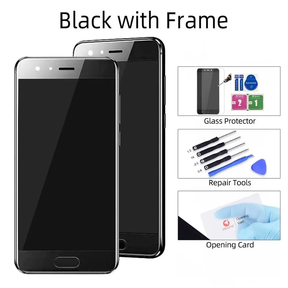 Дисплей для huawei Honor 9 STF-L09 STF-AL10 STF-AL00 ЖК дисплей с сенсорной панелью с рамкой Digitizer assembly Honor 9 ЖК-дисплей Дисплей - Цвет: Black with Frame