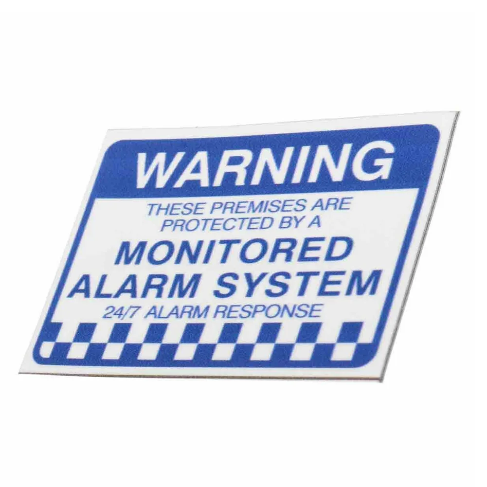 8pcs Waterproof Office Practical Sign Monitored Alarm System Letter Print PVC Warning Security Stickers Self Adhesive Home - купить по