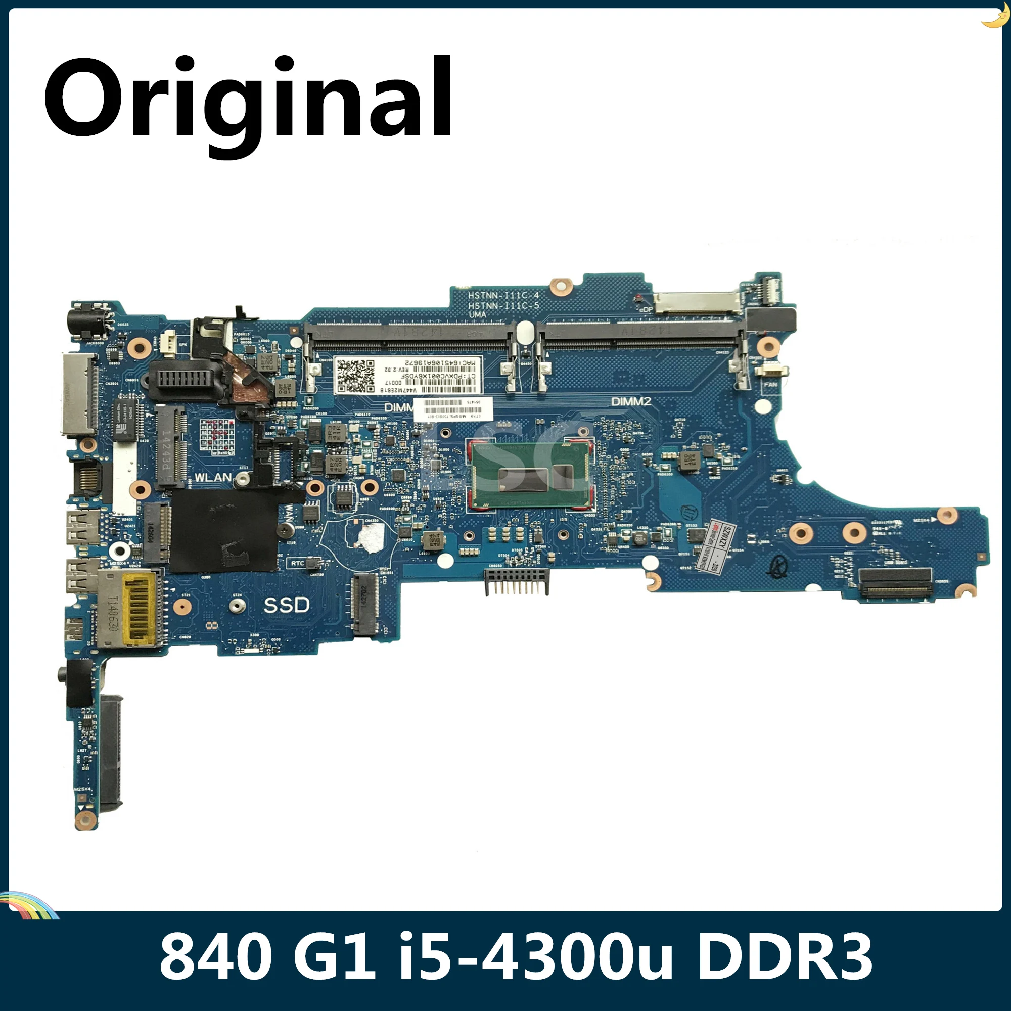 СОП для HP EliteBook 840 G1 Материнская плата ноутбука I5 4300u Процессор 4310u 730803 601 501 001