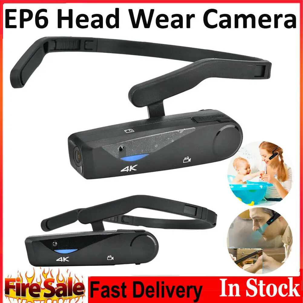 

Видеокамера Ordro EP6 POV с креплением на голову, носимая камера FPV Wi-Fi 4K, записывающая видеокамера, Filmadoras, веб-камера для YouTube, блоггер