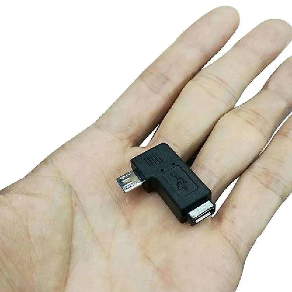 Новое поступление 2 шт. 90 градусов мини USB гнездо к микро Штекерный адаптер Разъем