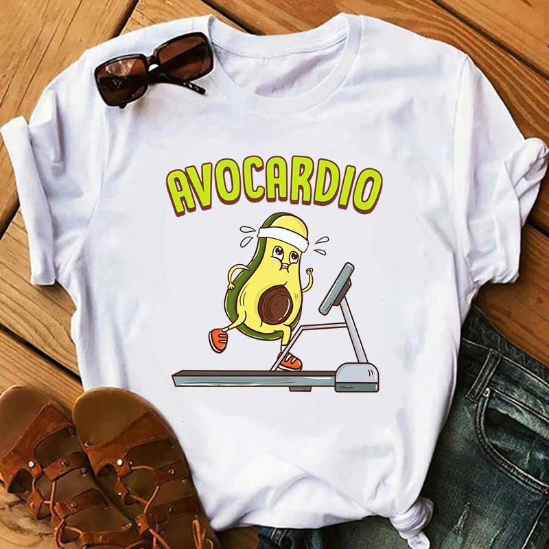 

Kawaii Avocado Funny Cartoon T Shirts Women Harajuku Ullzang 90s T-shirt Graphic Cute Grunge Tshirt Korean Style Top Tees Female